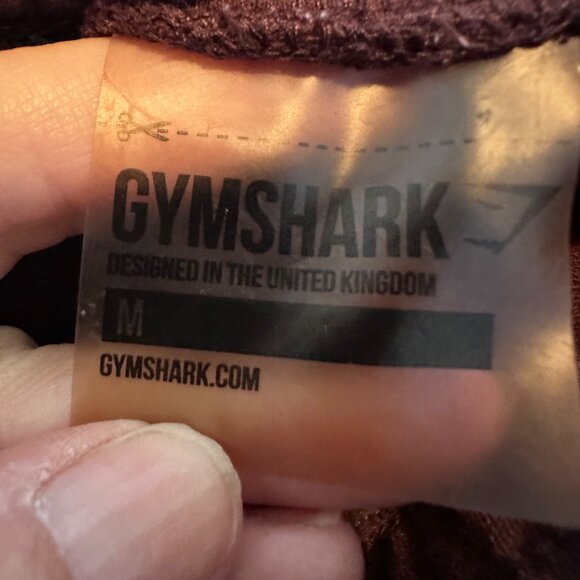 Gymshark Pants Mens Medium Joggers Burgundy Pockets Pull On Active - Picture 5 of 9